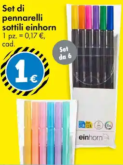 Tedi Set di pennarelli sottili einhorn offerta