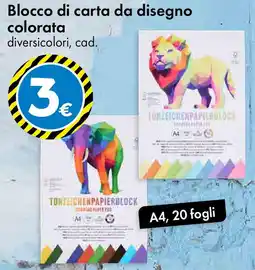 Tedi Blocco di carta da disegno colorata offerta