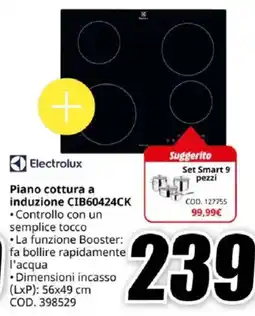 MediaWorld Electrolux Piano cottura a induzione CIB60424CK offerta