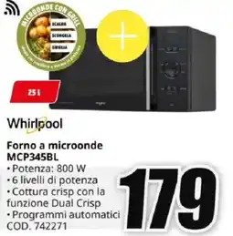 MediaWorld Whirlpool Forno a microonde MCP345BL offerta