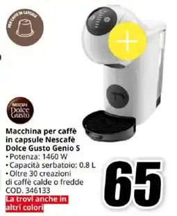 MediaWorld Macchina per caffè in capsule Nescafè Dolce Gusto Genio S offerta