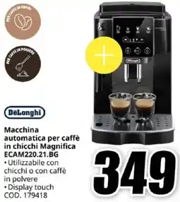 MediaWorld DeLonghi Macchina automatica per caffè in chicchi Magnifica ECAM220.21.BG offerta