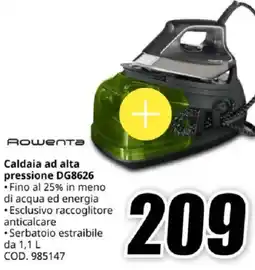 MediaWorld Rowenta Caldaia ad alta pressione DG8626 offerta