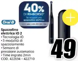 MediaWorld Oral B Spazzolino elettrico iO 2 offerta