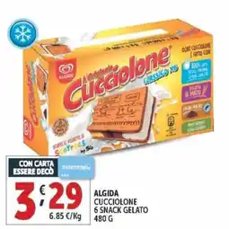 Deco Supermercati Algida cucciolone 6 snack gelato offerta