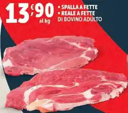 Deco Supermercati Spalla a fette reale a fette di bovino adulto offerta