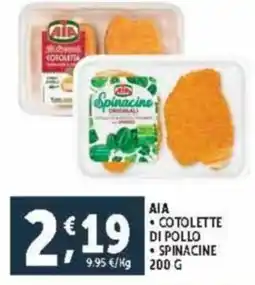 Deco Supermercati Aia cotolette di pollo spinacine offerta