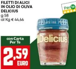 Pam Filetti di alici in olio di oliva delicius offerta