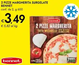 Bennet 2 pizze margherita surgelate BENNET offerta