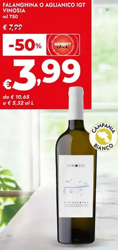 Bennet Falanghina o aglianico igt VINOSIA offerta
