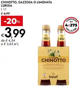 Bennet Chinotto, gazzosa o limonata lurisia offerta
