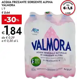 Bennet Acqua frizzante sorgente alpina VALMORA offerta