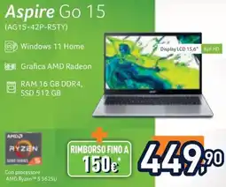 Unieuro acer Aspire Go 15 offerta