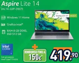 Unieuro acer Aspire Lite 14 offerta