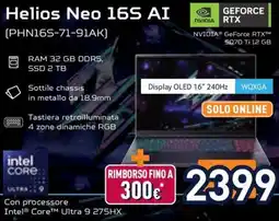 Unieuro Helios Neo 16S AI offerta