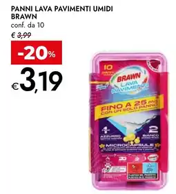 Bennet Panni lava pavimenti umidi BRAWN offerta
