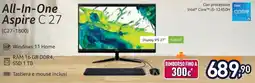 Unieuro acer All-In-One Aspire C 27 offerta