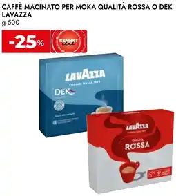 Bennet Caffè macinato per moka qualità rossa o dek LAVAZZA offerta