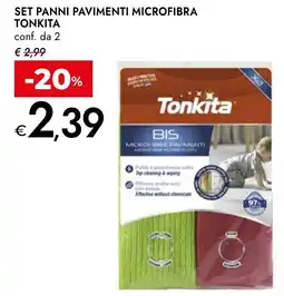 Bennet Set panni pavimenti microfibra TONKITA offerta