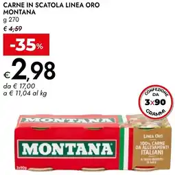 Bennet Carne in scatola linea oro MONTANA offerta