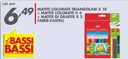 Italmark Matite colorate triangolari x 18 + matite colorate x 4 + matite di grafite x 2 FABER-CASTELL offerta