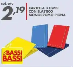 Italmark Cartella 3 lembi con elastico monocromo pigna offerta