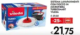 Bennet Sistema lavapavimenti con fiocco in microfibra turbosmart VILEDA offerta