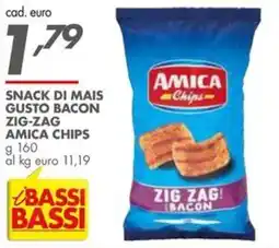Italmark Snack di mais gusto bacon zig-zag AMICA CHIPS offerta