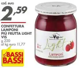 Italmark Confettura lamponi più frutta light VIS offerta