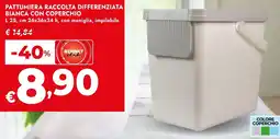 Bennet Pattumiera raccolta differenziata bianca con coperchio offerta