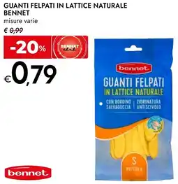 Bennet Guanti felpati in lattice naturale BENNET offerta