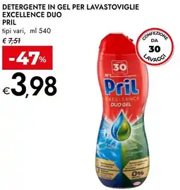 Bennet Detergente in gel per lavastoviglie excellence duo PRIL offerta