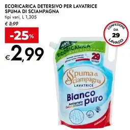 Bennet Ecoricarica detersivo per lavatrice SPUMA DI SCIAMPAGNA offerta