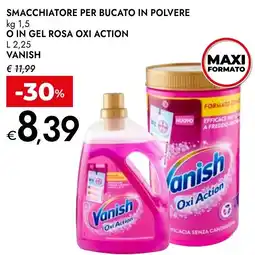 Bennet Smacchiatore per bucato in polvere o in gel rosa oxi action VANISH offerta