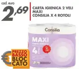 Italmark Carta igienica 2 veli maxi consilia x 4 rotoli offerta