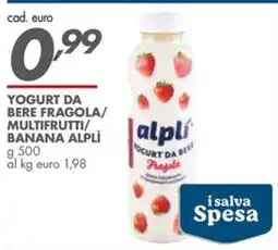 Italmark Yogurt da bere fragola/ multifrutti/ banana ALPLÌ offerta