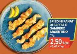 Sapore di Mare Spiedini panati di seppia e gambero argentino offerta
