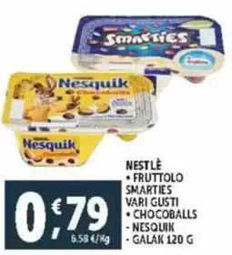 Deco Supermercati Nestle fruttolo smarties vari gusti offerta