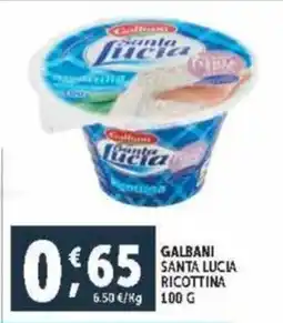 Deco Supermercati Galbani santa lucia ricottina offerta