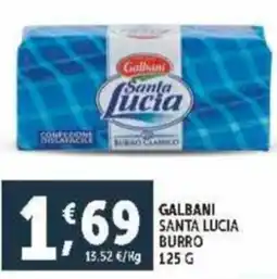 Deco Supermercati Galbani santa lucia burro offerta