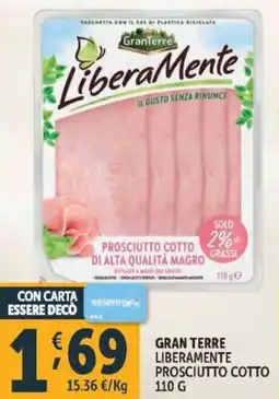 Deco Supermercati Gran terre liberamente prosciutto cotto offerta