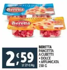 Deco Supermercati Beretta pancetta a cubetti dolce offerta