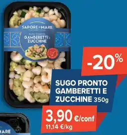 Sapore di Mare Sugo pronto gamberetti e zucchine offerta