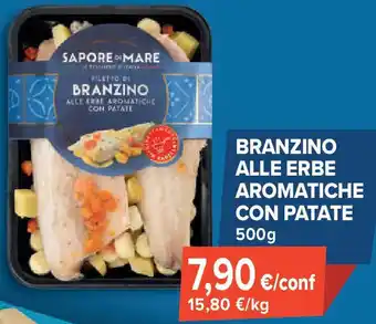 Sapore di Mare Branzino alle erbe aromatiche con patate offerta