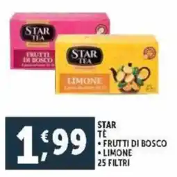 Deco Supermercati Star te frutti di bosco limone 25 filtri offerta
