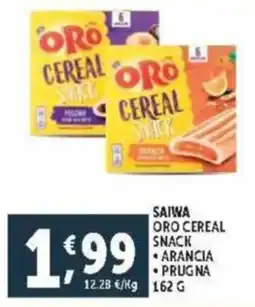 Deco Supermercati Saiwa oro cereal snack arancia prugna offerta
