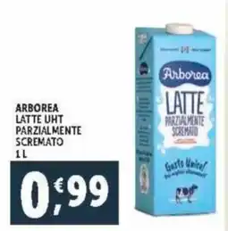 Deco Supermercati Arborea latte uht parzialmente scremato offerta