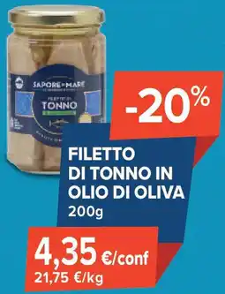 Sapore di Mare Filetto di tonno in olio di oliva offerta