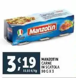Deco Supermercati Manzotin carne in scatola offerta