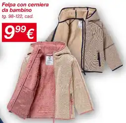 KiK Felpa con cerniera da bambino offerta